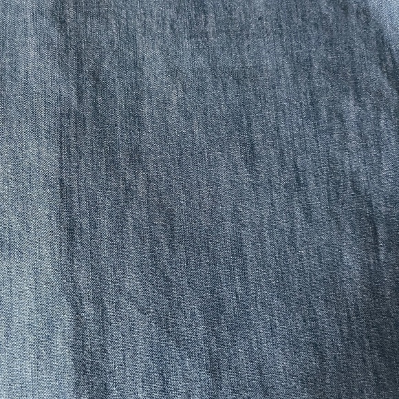 Topshop Faux Wrap Midi Dress Tie Chambray | Size 6 - Picture 11 of 12